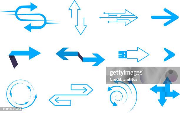 technologiepfeile - zweispurige strecke stock-grafiken, -clipart, -cartoons und -symbole