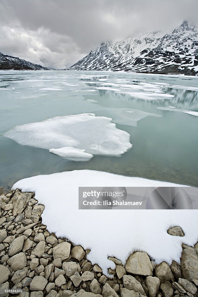 Alpine lake, Swiss Alps, Switzerland