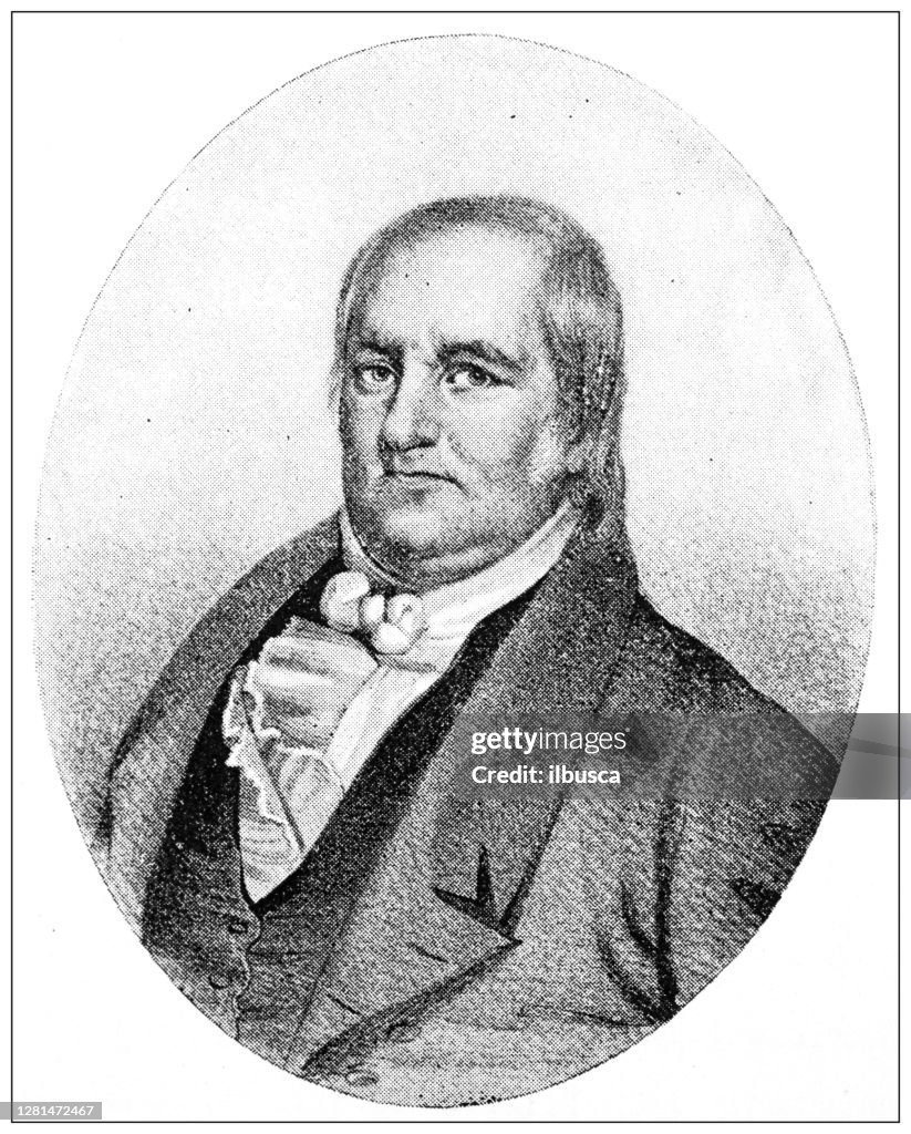 Antique black and white photograph of historic towns of the middle States: Buffalo, Joseph Ellicott founder of Buffalo