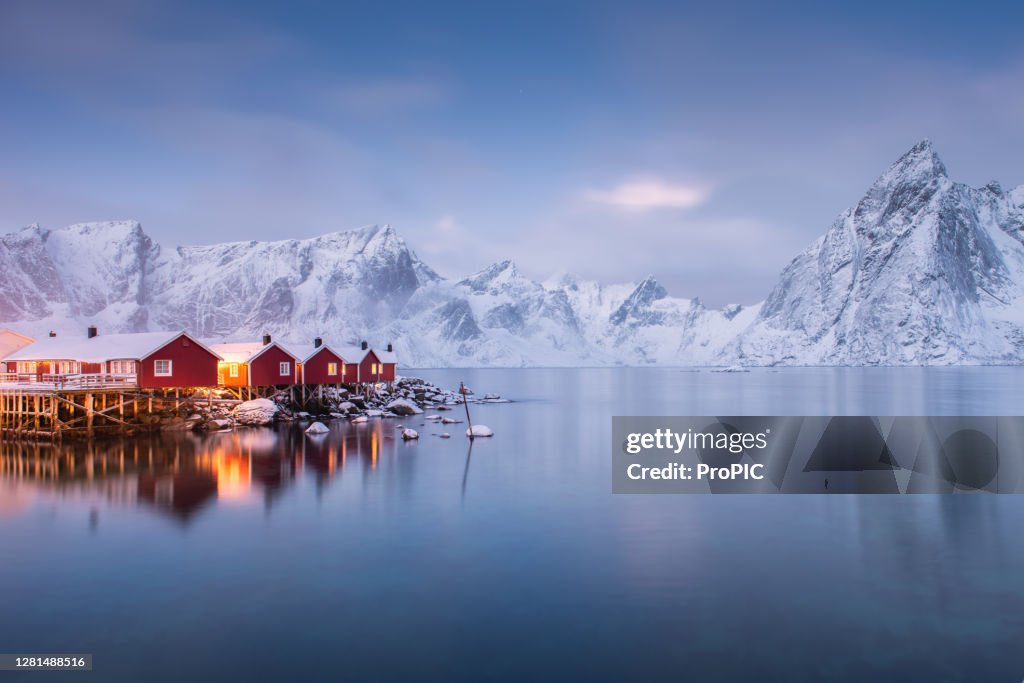 Village Hamnoy Lofoten Islands Norway.