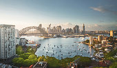 sunrise,  Sydney harbor, New South Wales, Australia