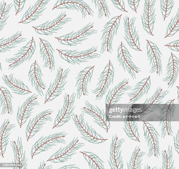 pattern with pine branches - sweden christmas stock illustrations