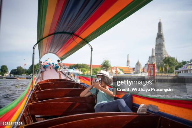 tourist force cruising like bangkok - river chao phraya stock pictures, royalty-free photos & images