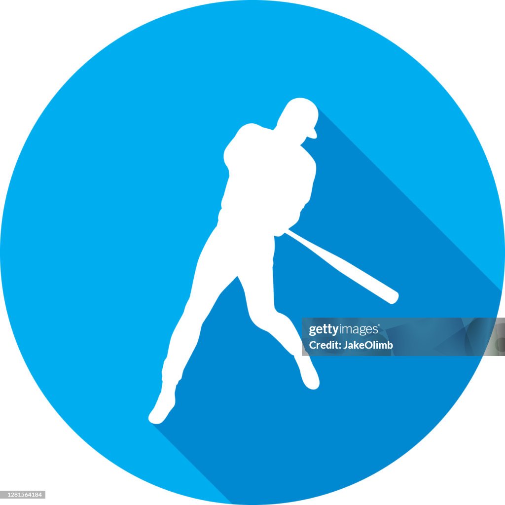Baseball Batter Icon Silhouette