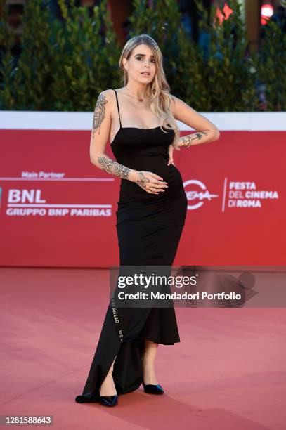 Italian influencer Ginevra Lambruschi at 15th Rome Film Fest. Red carpet Calabria, Terra Mia. Rome , October 20th, 2020