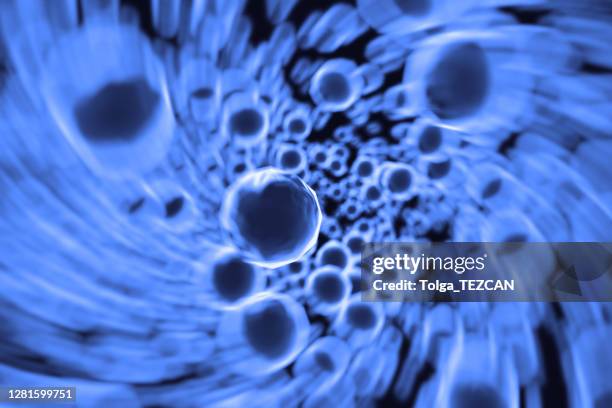 cell division - cancer cells microscope stock illustrations