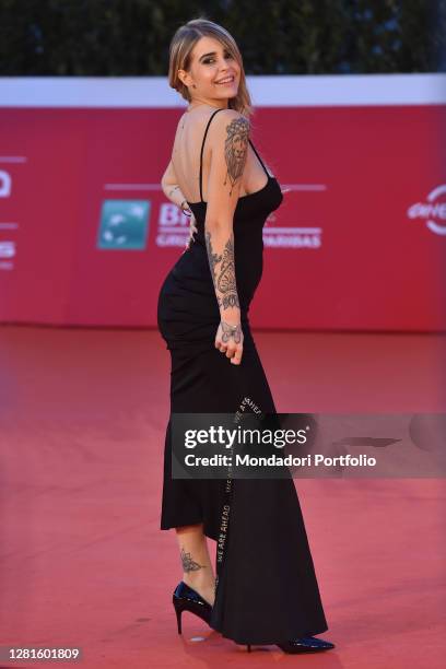 Italian influencer Ginevra Lambruschi at 15th Rome Film Fest. Red carpet Calabria, Terra Mia. Rome , October 20th, 2020