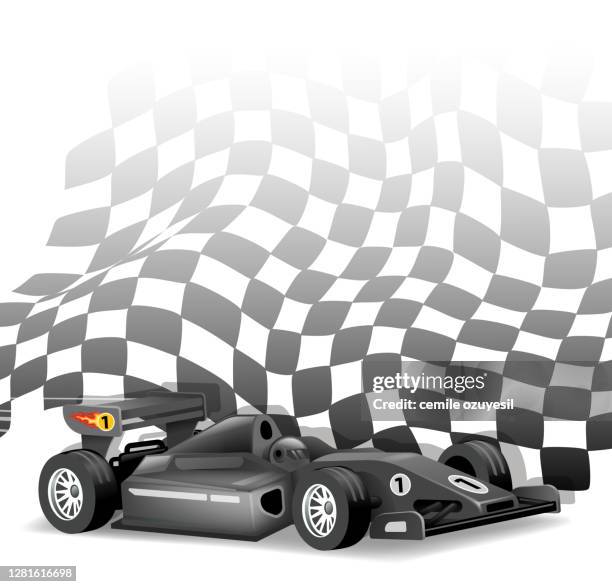 racing checkered - race car starting line stock illustrations