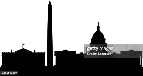 washington dc (all buildings are complete and moveable) - senate stock illustrations