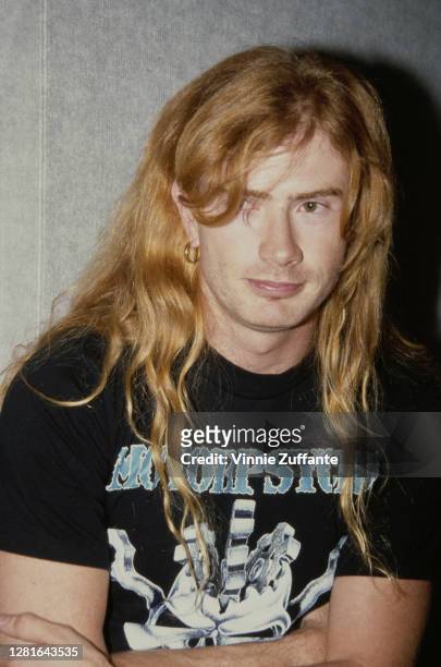 American singer and guitarist Dave Mustaine, of American heavy metal band Megadeth, attends the Concrete Foundations Awards, part of Foundations...