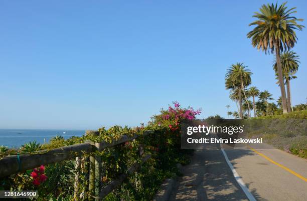 pathway at the ocean - montecito stock pictures, royalty-free photos & images