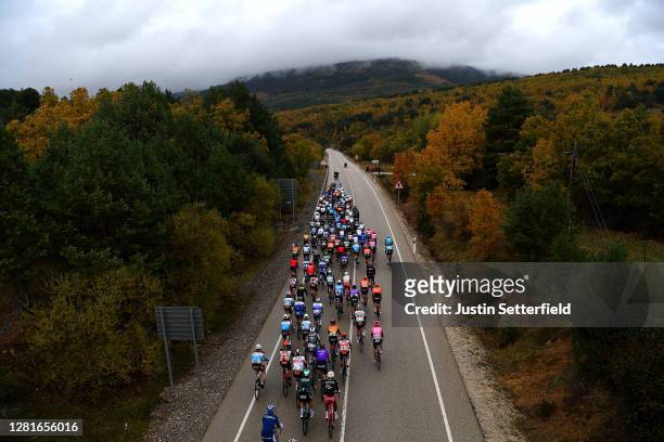 Peloton / Forest / Autumn / Public / Fans / Landscape / during the 75th Tour of Spain 2020, Stage 3 a 166,1km stage from Lodosa to La Laguna Negra -...