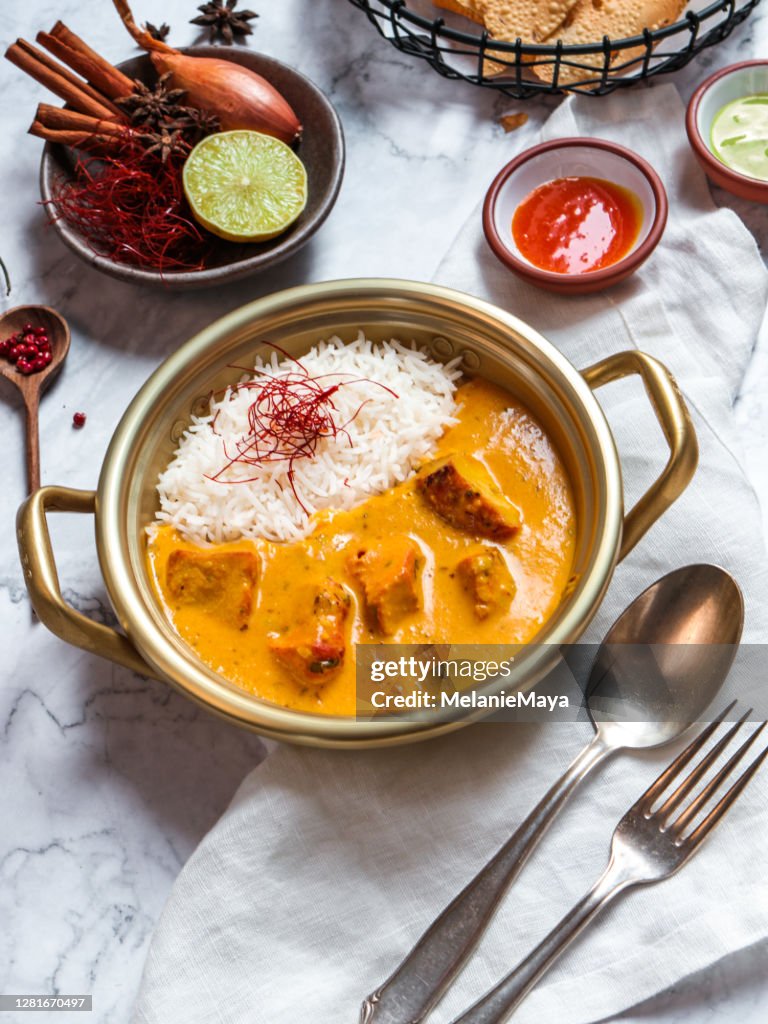 Indisches Essen Huhn Tikka Masala