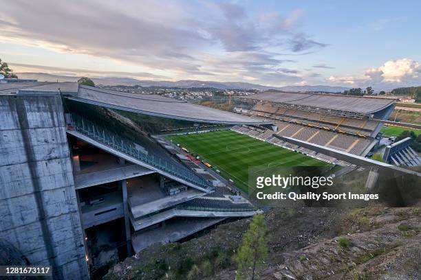 Outside view of the stadium prior to the UEFA Europa League Group G stage match between SC Braga and AEK Athens at Estadio Municipal de Braga on...
