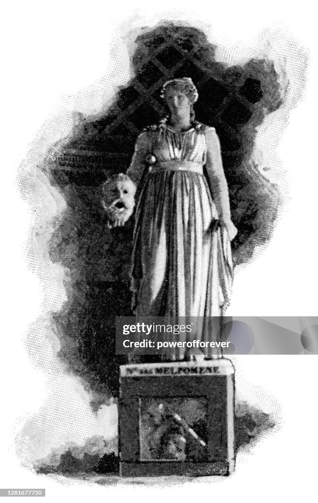 Statue of Melpomene, Muse of Tragedy - 19th Century