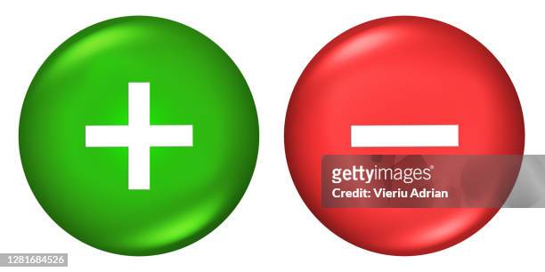 plus and minus signs buttons silver - subtraction stock pictures, royalty-free photos & images