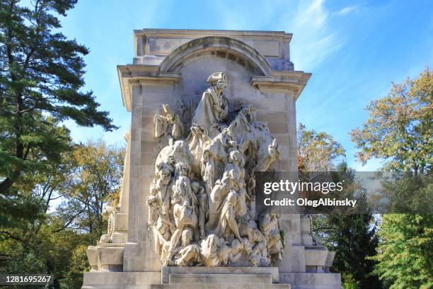 princeton battle monument in princeton, nj, usa. - princeton day stock pictures, royalty-free photos & images