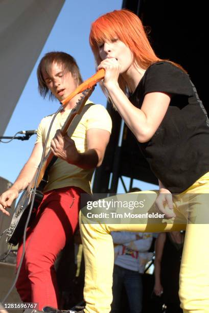 Hayley Williams of Paramore performs during the "Vans Warped Tour" at Shoreline Amphitheatre on July 1, 2007 in Mountain View, California.