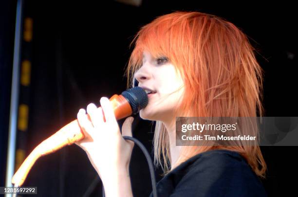 Hayley Williams of Paramore performs during the "Vans Warped Tour" at Shoreline Amphitheatre on July 1, 2007 in Mountain View, California.