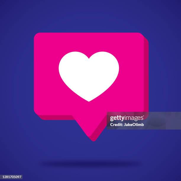 heart speech bubble - like stock illustrations