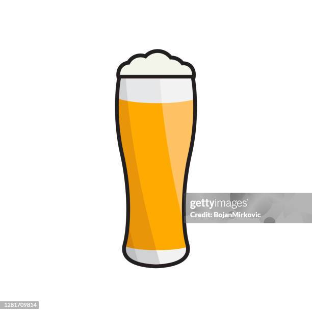 beer mug icon on white background. vector - brewery background stock illustrations