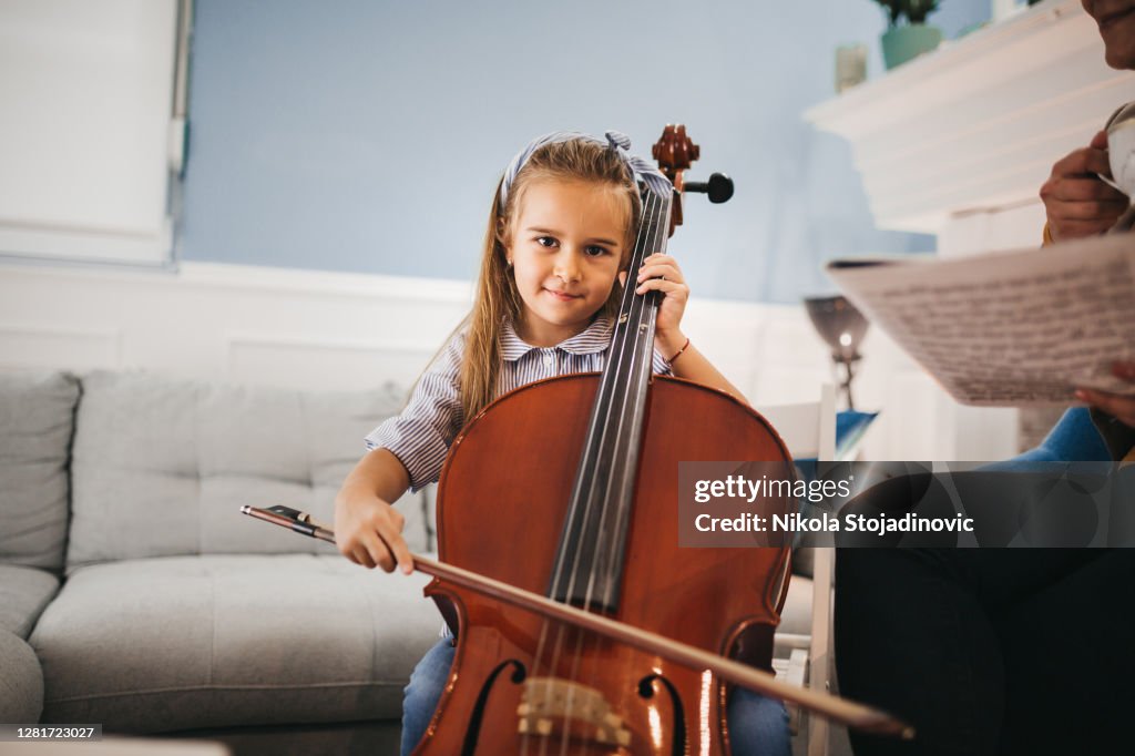 The girl and her cello