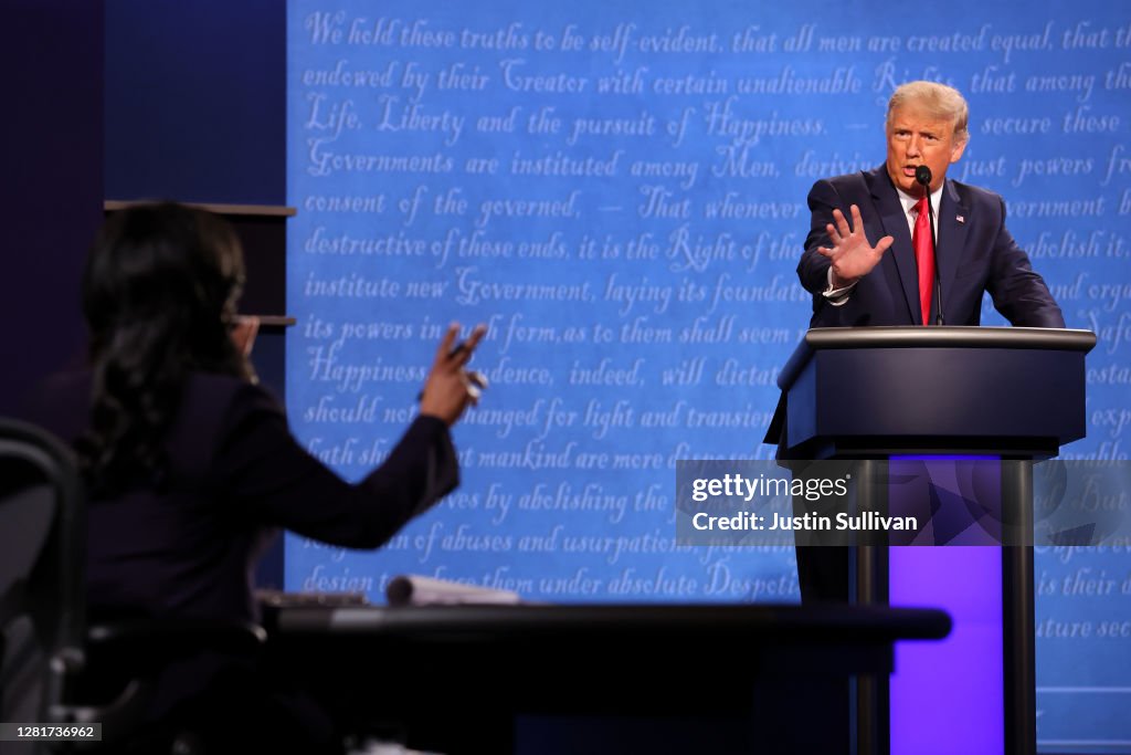 Donald Trump And Joe Biden Participate In Final Debate Before Presidential Election