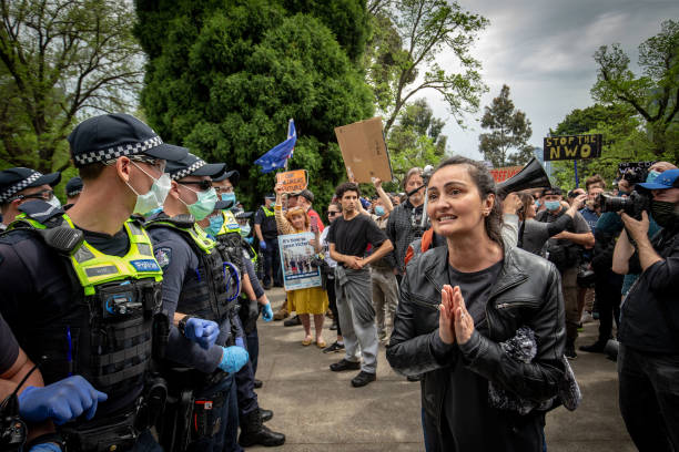 AUS: Protesters Rally In Melbourne Calling For End To Victoria's Lockdown Restrictions