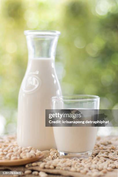 soy milk,milk - sojamilch stock-fotos und bilder