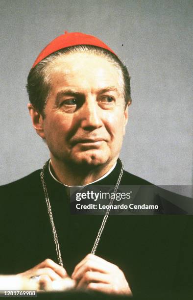 Italian Jesuit and cardinal of the Catholic Church Carlo Maria Martini, Milano, 1st febbraio 1996.