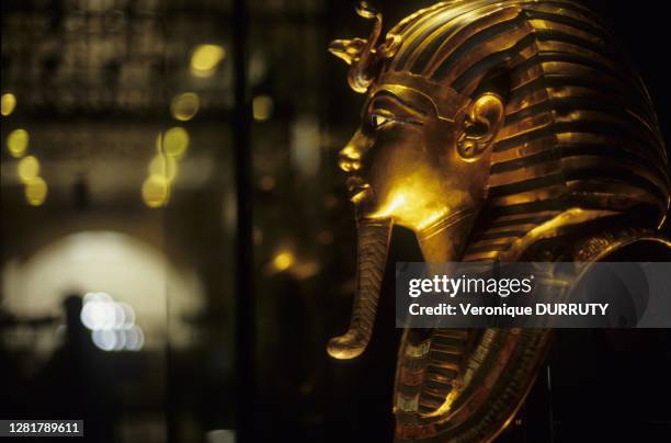 Masque mortuaire de Toutankhamon, au musée archéologique du Caire, en Egypte.