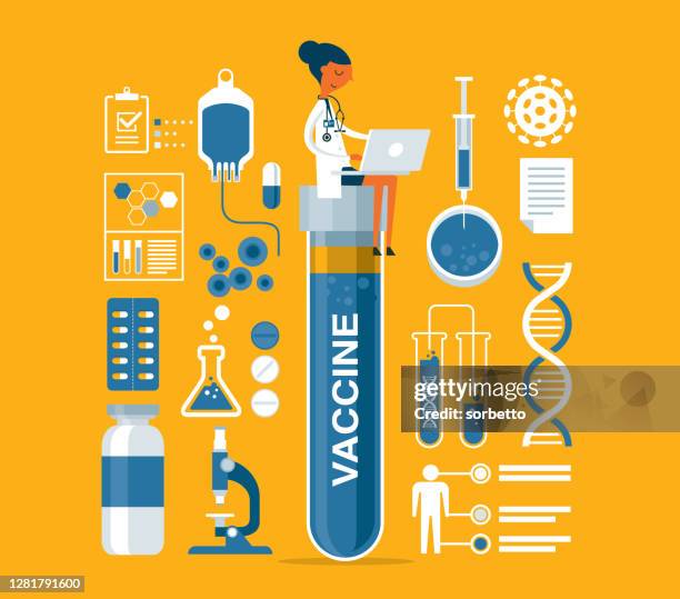biotechnology - vaccination - stem cell stock illustrations