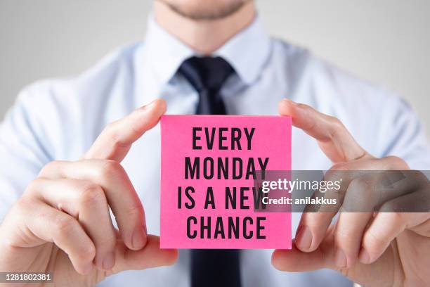 new monday new chance - good week imagens e fotografias de stock
