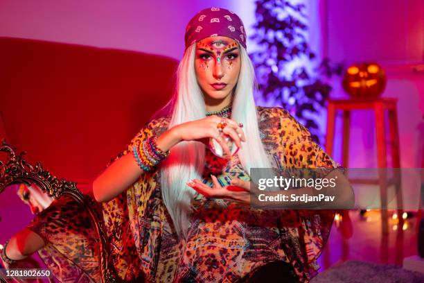 i can see your destiny in crystal ball - fortune teller stock pictures, royalty-free photos & images