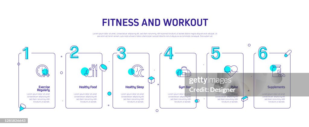 Fitness And Workout Related Process Infographic Template Process ...