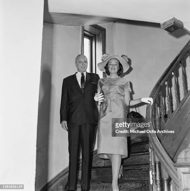 American actress Gene Tierney marries Texas oil baron W Howard Lee in Aspen, Colorado, 11th July 1960.