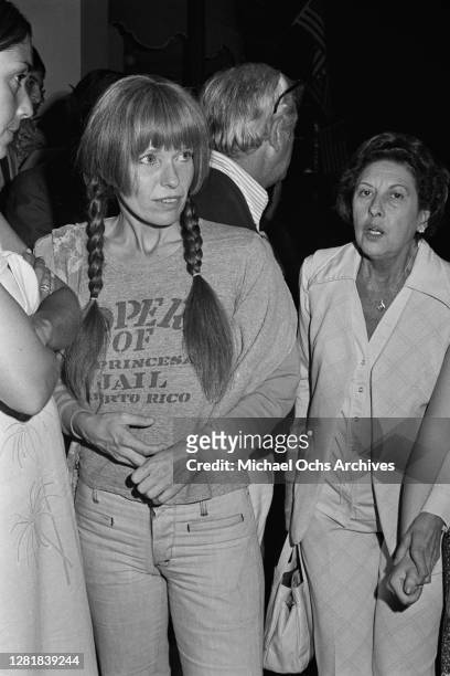 American actress Louise Lasser at a party thrown for US Presidential candidate for the Democratic Party Jimmy Carter by actor Warren Beatty at the...
