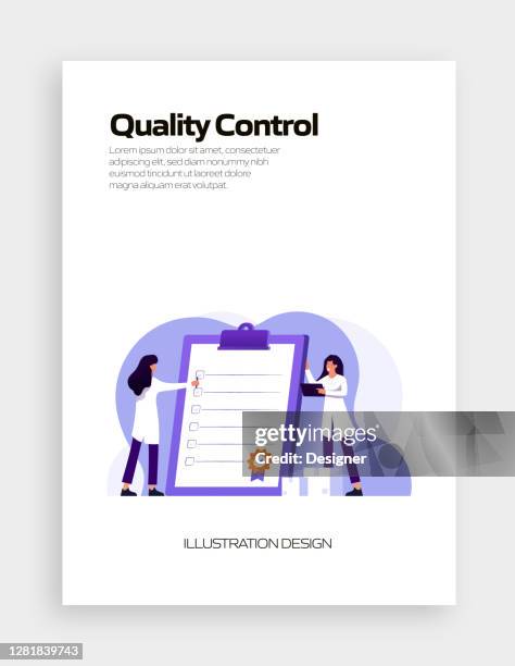 quality control concept vector illustration for website banner, advertisement and marketing material, online advertising, business presentation etc. - performance management system stock illustrations