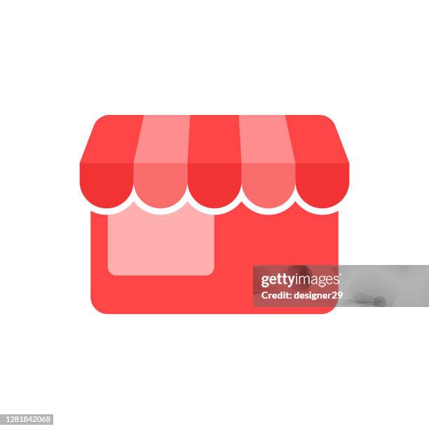 store icon flat design. - awning stock illustrations