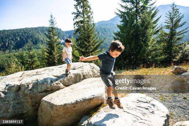 Boy Exploring Setting Boulder Hopping Photos and Premium High Res Pictures - Getty Images