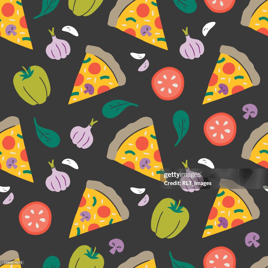 Pizza Express Pattern Pizza Pattern Vector