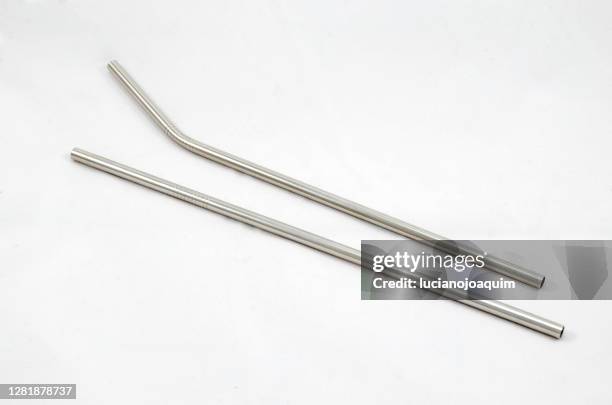 steel straws - straw stock-fotos und bilder