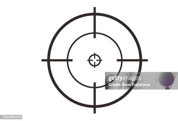 ilustrações de stock, clip art, desenhos animados e ícones de crosshair icon - crosshairs