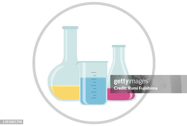 laboratory glassware - flask stock illustrations