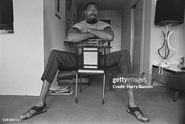 American basketball player Wilt Chamberlain, one of the highest paid athletes in America, USA, 25th August 1965.