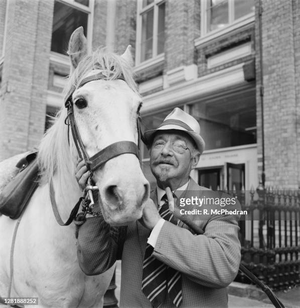 English writer William Holt with his horse Trigger in London, UK, 29th October 1965.