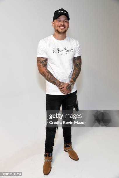 In this image released on October 23, Kane Brown attends the 2020 iHeartCountry Festival Presented by Capital One at Steel Mill in Nashville,...