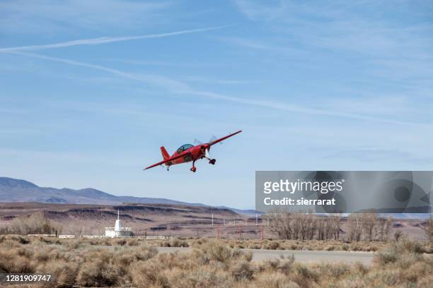experimental aircraft at airport, california, usa - aerial stunts flying stock pictures, royalty-free photos & images