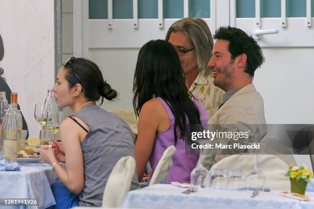 June 17: Actor Keanu Reeves is seen at the 'Ristorante da Vittorio' on June 17, 2008 in Sanremo, Italy.