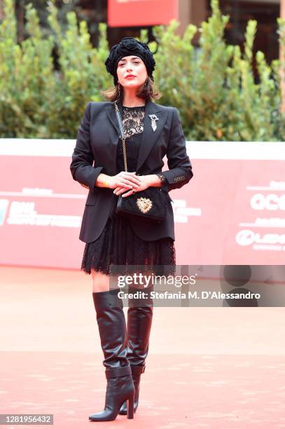 Valentina Lodovini walks the Prize Ceremony red carpet during the 18th Alice Nella Città on October 24, 2020 in Rome, Italy.